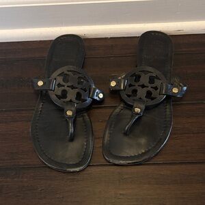 Tory Burch Black Leather Sandals